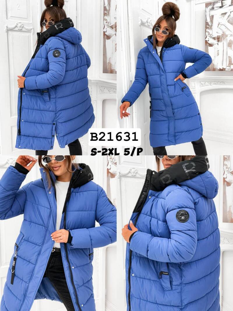 Kurtki damskie zimowe Roz S-2XL, 1 Kolor Paczka 5 szt 